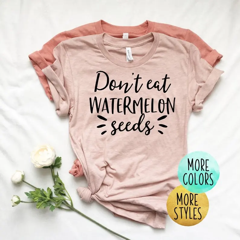 Дизайн PADDY не едят семена арбуза футболка мама быть беременной Топ Tee Baby Shower