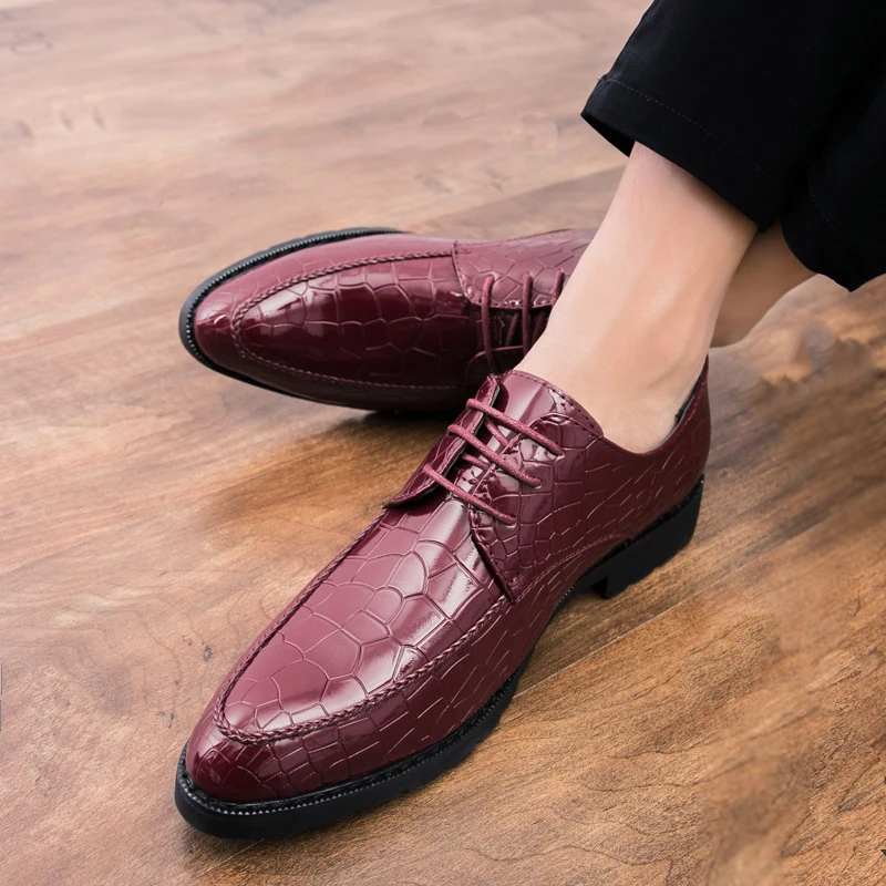 ZALAVOR/деловые мужские модельные туфли на плоской подошве Туфли оксфорды со