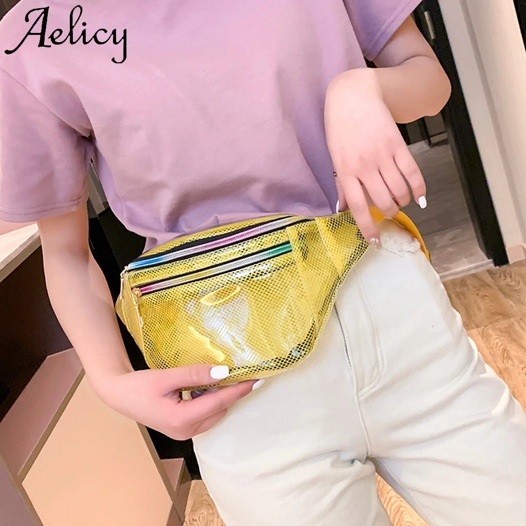 Сумка-мессенджер Aelicy однотонная с прозрачными сетчатыми карманами | Багаж и