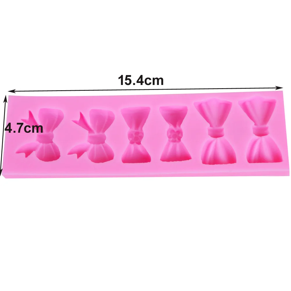 10PCS/SET Bowknot Shape six Bows Silicone Mold Cake Decorating Fondant Tools Sugar Craft Baking M039 | Дом и сад