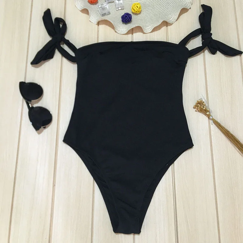 Сексуальный купальник с открытыми плечами 2018 Новый женский цельный купальный