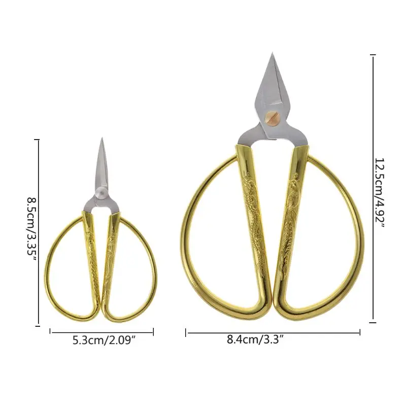 Горячее тиснение золотом дракон феникс ножницы для бонсай Свадебные Офис
