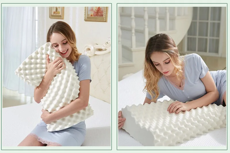 Латексная подушка Массажная подушка для сна Ортопедическая подушка Kussens Oreiller Almohada Шейная Подушка с эффектом памяти