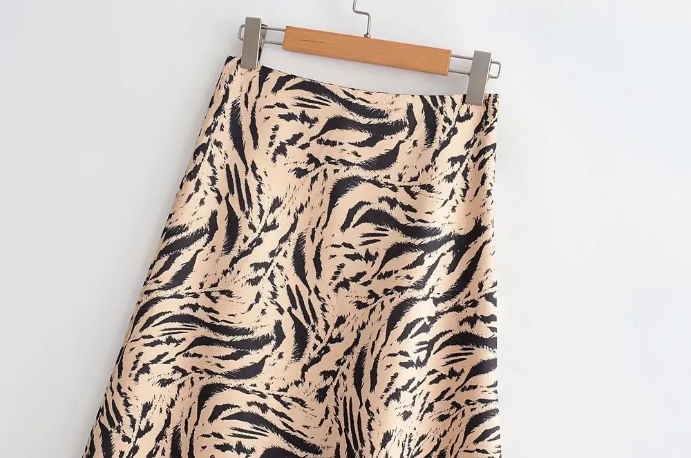 Новинка 2019 Женская винтажная Сексуальная Полосатая юбка средней длины с принтом