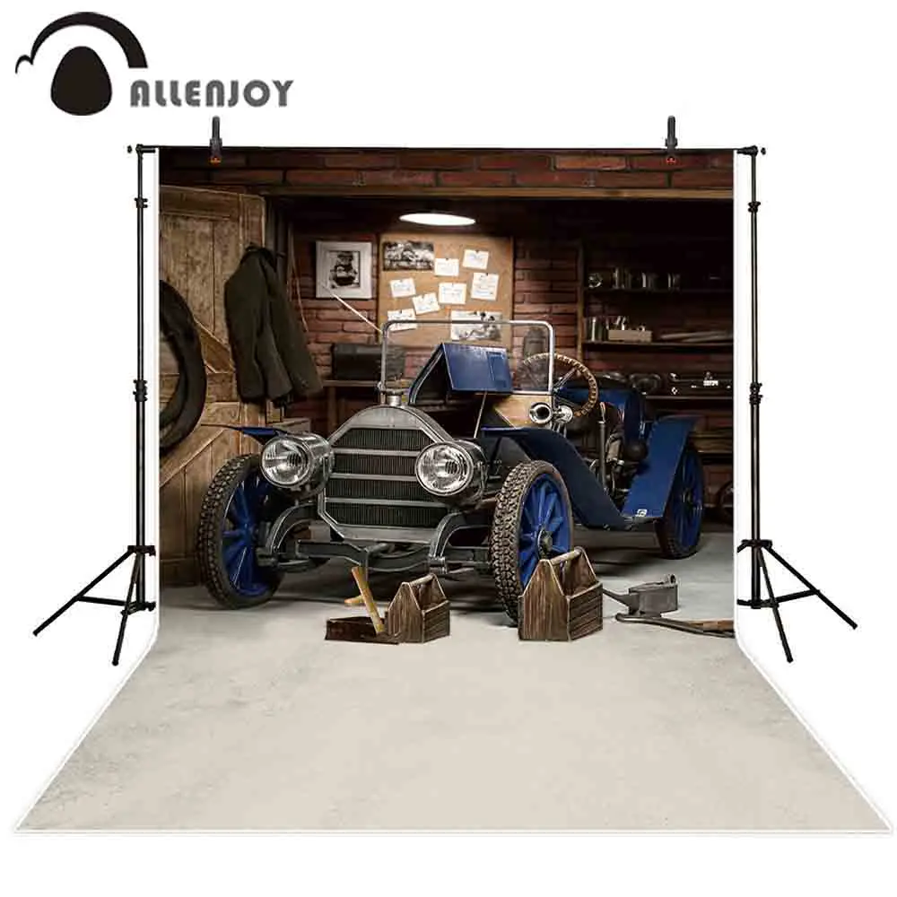 Allenjoy фотография фон ретро ремонт автомобиля гараж инструмент мастерская фон фотобудка для фотосессии prop Печатный Фотофон
