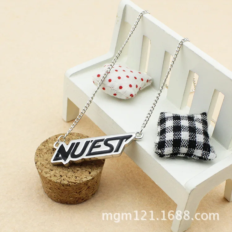 Новинка! ожерелье с буквенным логотипом NUEST Женское и мужское ювелирное изделие k