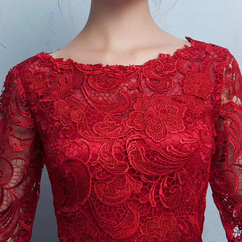 Robe De Soiree Русалка бургундское длинное вечернее платье Элегантное Длинное для