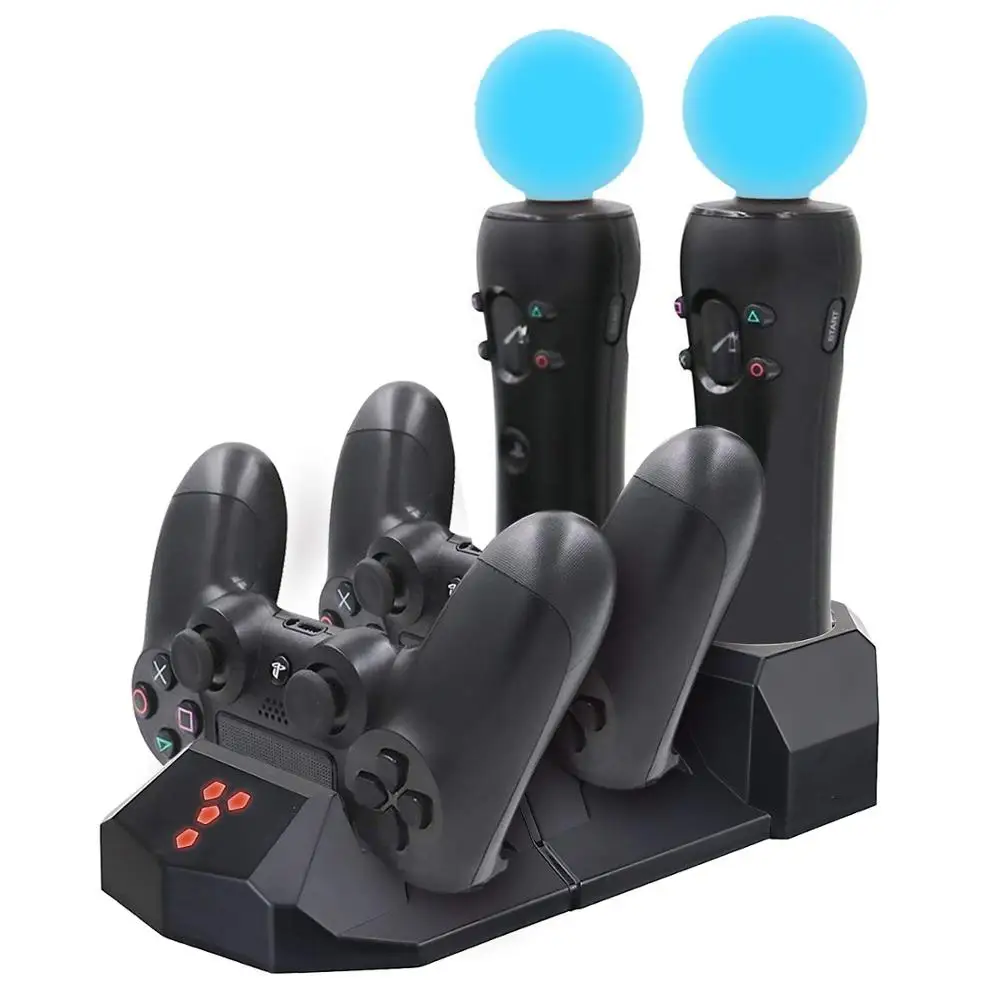 4 в 1 четырехъядерная зарядная док станция для PS Move контроллер PS4 Playstation Slim Pro