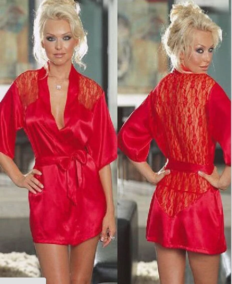 Новый Модный черный атласный комплект сексуального белья пижамы Нижнее белье