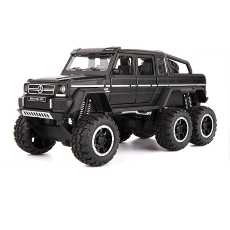 XA3210 big foot Mercedes-Benz g63 пикап шесть колес литая модель машины модель внедорожника модель игрушечный автомобиль модели автомобилей модель автомобиля модель машины модели машин коллекционные машинки - Цвет: Белый