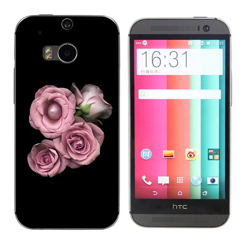 Phone Case for Coque HTC One M8 M8s Back Cover Silicon TPU Triangle Printing Soft Capa |