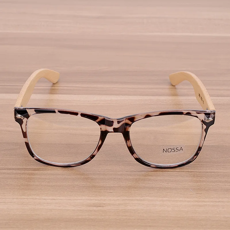 NOSSA бамбуковые винтажные очки ручной работы с заклепками в оправе для мужчин и