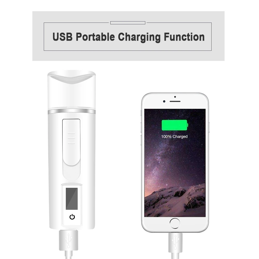AOPHIA мини портативный нано-распылитель, Распылитель USB для лица, распылитель для тела, увлажнение парохода, уход за кожей, удобный спрей, тест на увлажнение кожи