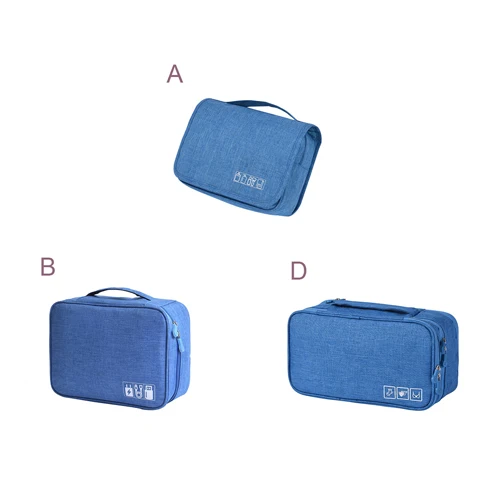 ABD Sky Blue Bag Модная косметичка для путешествий, набор для женщин и мужчин, нижнее белье, обувь, туалетные принадлежности, косметичка, цифровой кабель, провод, гаджет, органайзер, аксессуары - Цвет: ABD Sky Blue Bag