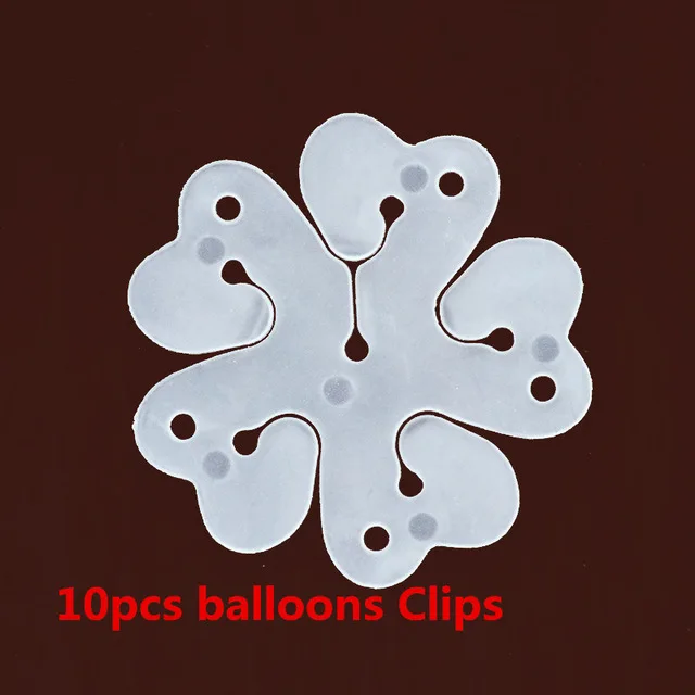 10pcs 10 шт. воздушный шар с зажимом фиксированный декоративный супер Хью цифра письмо милый водород воздушный шар зажим папка День Рождения вечерние - Цвет: 10pcs