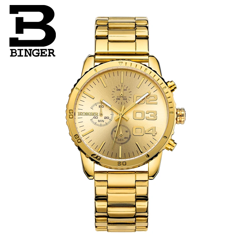 Швейцарские часы бингера мужские роскошные брендовые Кварцевые