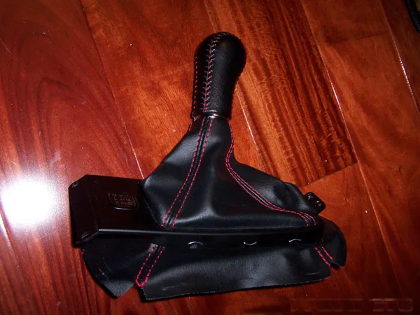 Ryanstar универсальный кожаный чехол красная ручка переключения стежка JDM для