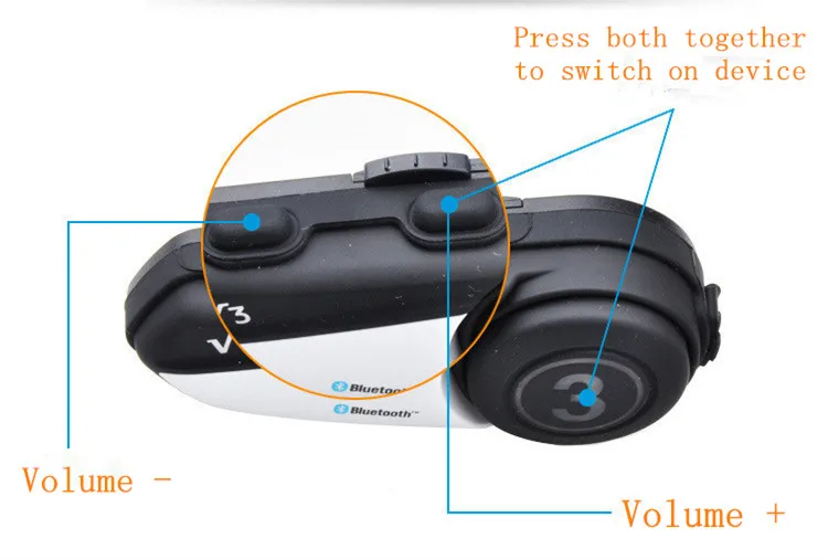 Новое поступление VI Moto бренд V3 мульти-функциональный gps 2 Way Радио Bluetooth мотоциклетный шлем Bluetooth гарнитура