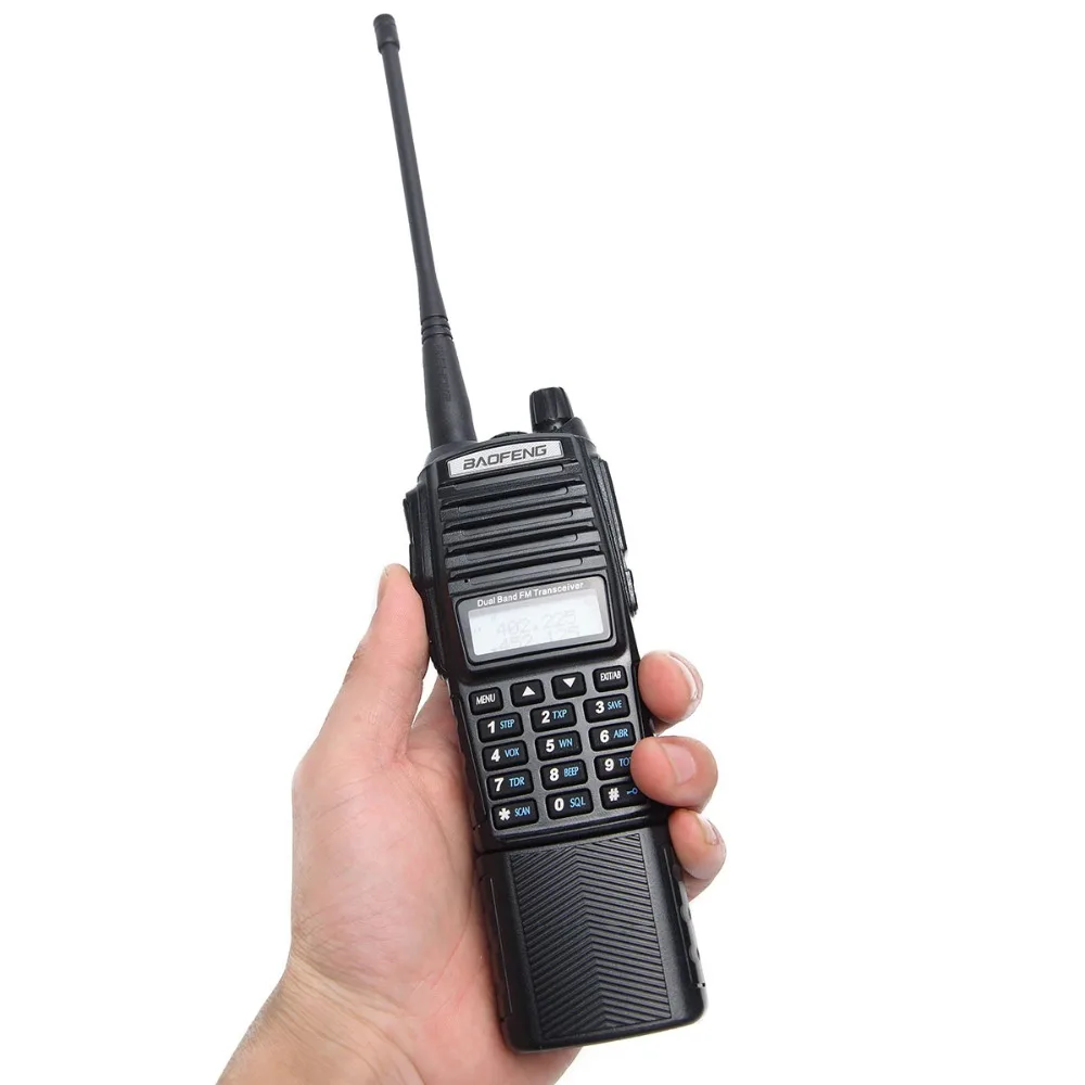 Baofeng UV 82 Plus высокая мощность 8 Вт 3800 мАч с DC разъемом Walkie Talkie Dual Band 136 174 и 400 520 МГц 10