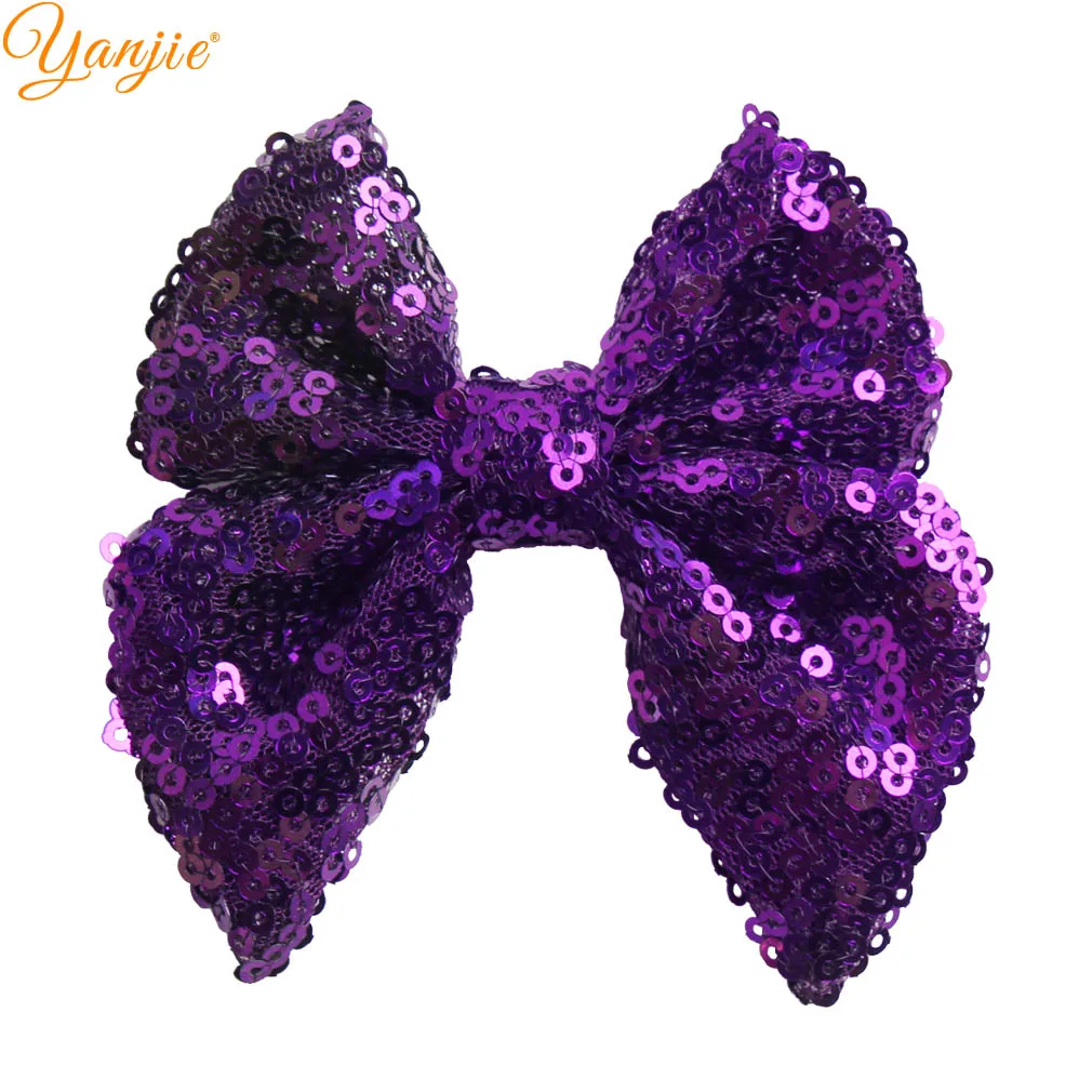 14 12 шт./лот Chic 3 ''Giltter блесток Сейлор банты на голову для девичьи заколки-пряжки Мода Hairbow банданы мужчин DIY аксессуары волос детей - Цвет: 14
