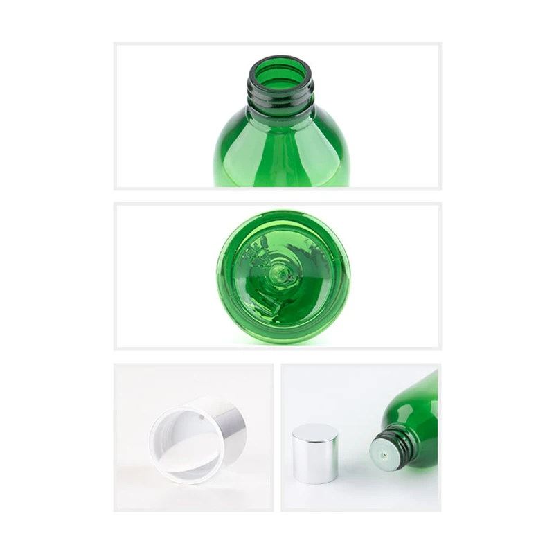 250 мл круглые косметические ПЭТ бутыли тонкое производство серебряная крышка