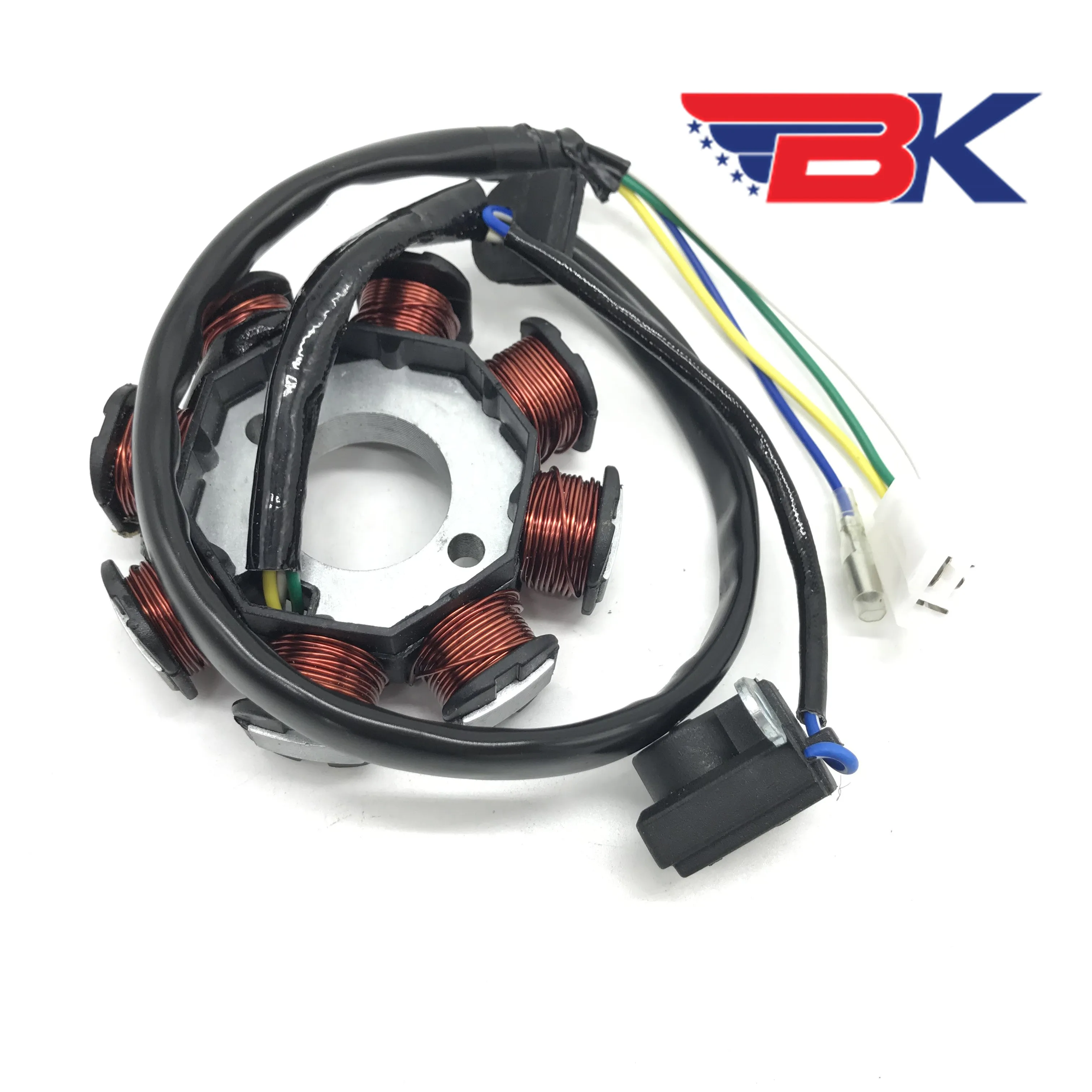 Постоянный ток Магнитный статор GY6 50cc 8 Катушек китайский мопед скутер Roketa Jonway Znen