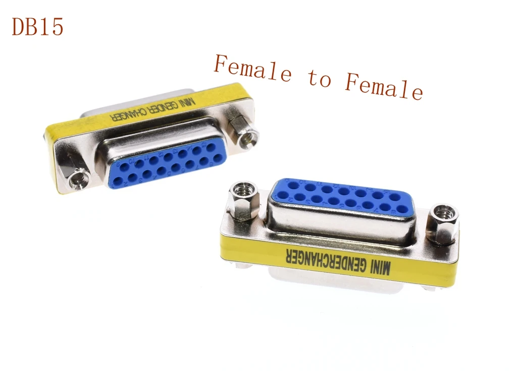 DB15 MINI Gender Changer адаптер RS232 Com D Sub для мужчин и женщин штепсельный разъем vga