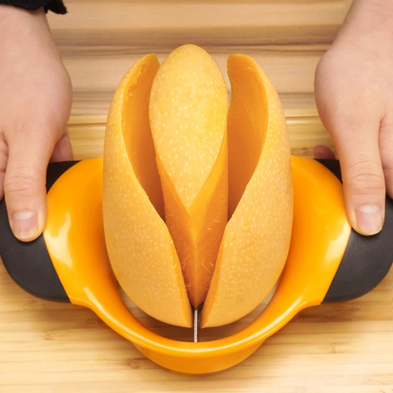 Migecon Stainless Steel Mango Cutter Fruit Slicer Non Slip Handles Vegetable Gadget Separation Kitchen Tool Accessories | Дом и сад