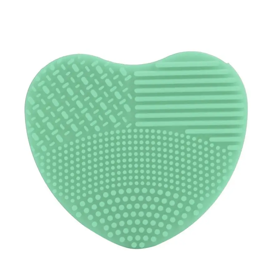 Green Силиконовая моечная машина для чистки макияжа, модная моечная машина в форме сердца, моющая щеточка для очищения, очищающая средство, Прямая поставка, C529 - Handle Color: Green