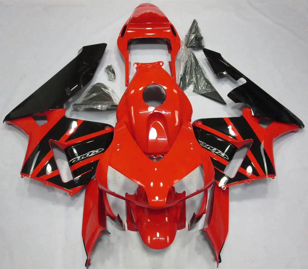 Красный и черный мотоцикл полный обтекатель комплект для Honda CBR600RR 2003 2004 F5 ABS