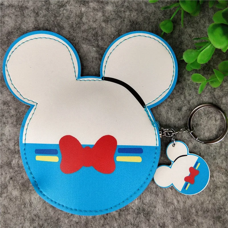 PU Leather Cute Mouse Big Ears Coin Purses Women's Kawaii Zipper Change Purse Wallet Girls Cartoon Key Small Pouch Bags | Багаж и