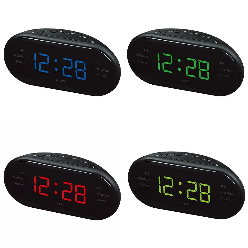 RU склад Портативный мини Радио FM/AM двухдиапазонный приемник с часами LED Дисплей