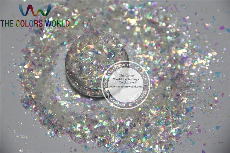 TCR22 белые с красочным ледяным белым майларовым листком хлопья для украшения