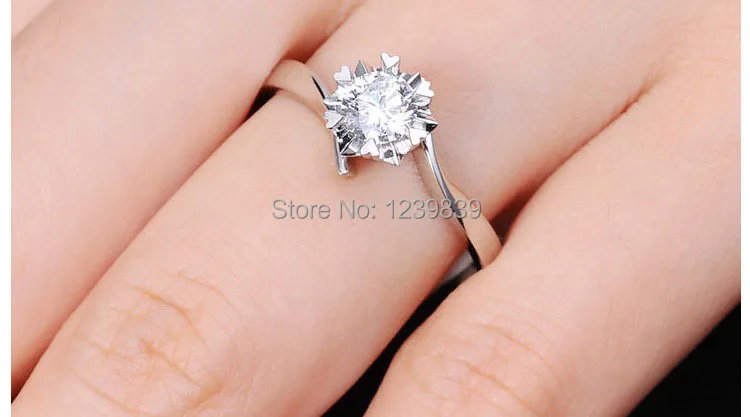 Романтичные кольца для пар 2 карат из стерлингового серебра с покрытием белого