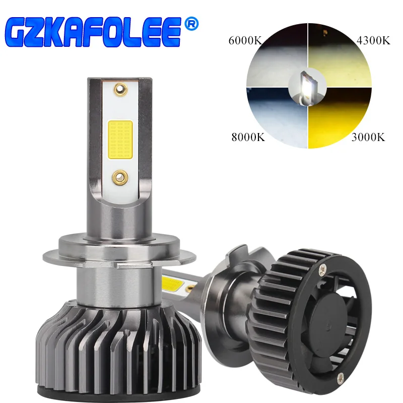 2 шт. Автомобильные фары F2 H4 LED H7 canbus H11 H1 H3 9005 9006 HB3 HB4 HB2 HIR2 H16JP 4300K 3000K 8000K