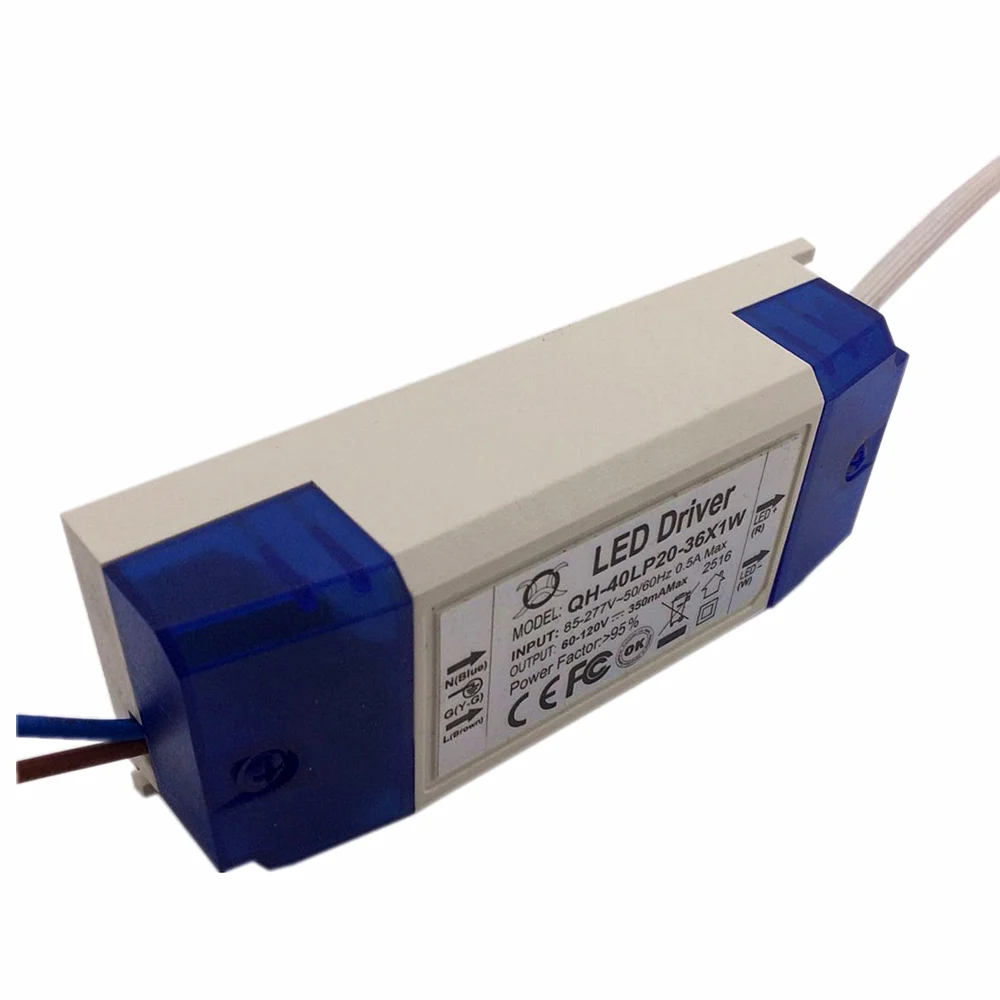 2 шт. 20 Вт 30 40 светодиодный драйвер 36x1W 350mA DC60 120V высокое Мощность Powr питания для