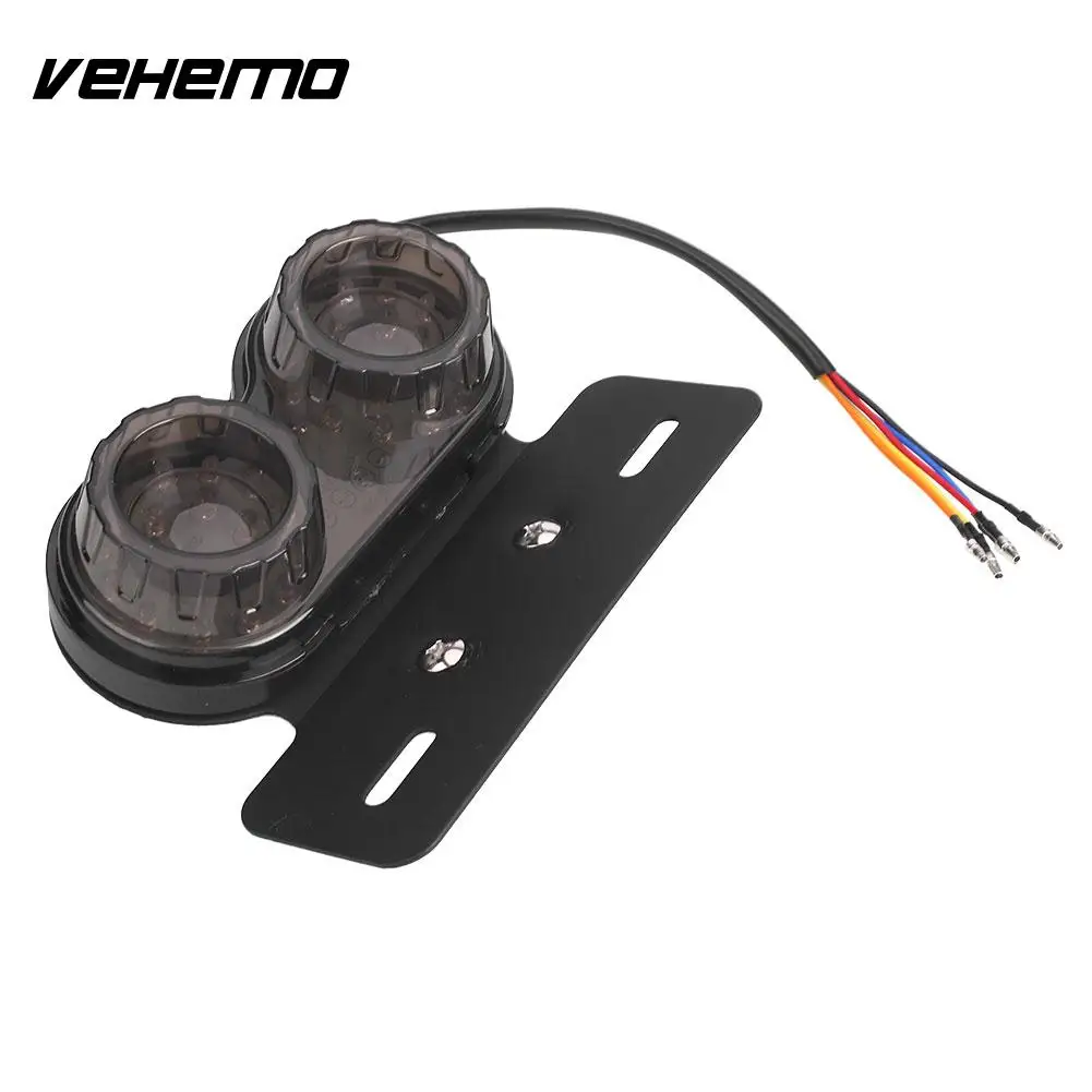 Задний фсветильник рь для мотоцикла Vehemo LED лампа из пластика постоянный ток 12 В