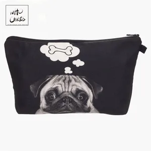 Модные косметички Who Cares с принтом в виде костей собаки, органайзер для косметики, дамская сумочка для путешествий, женская косметичка