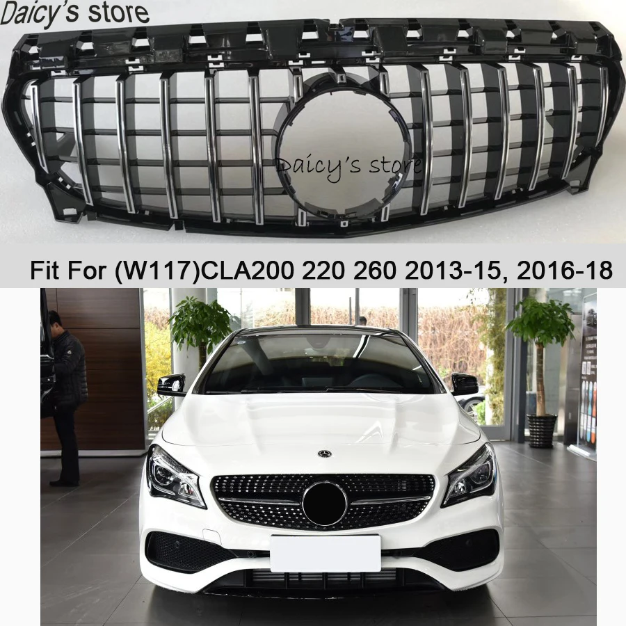Передняя решетка GTR style AMG для CLA Class Mercedes Benz W117 C117 200 220 CLA260 CLA300 2013 15 2016 2018 материал