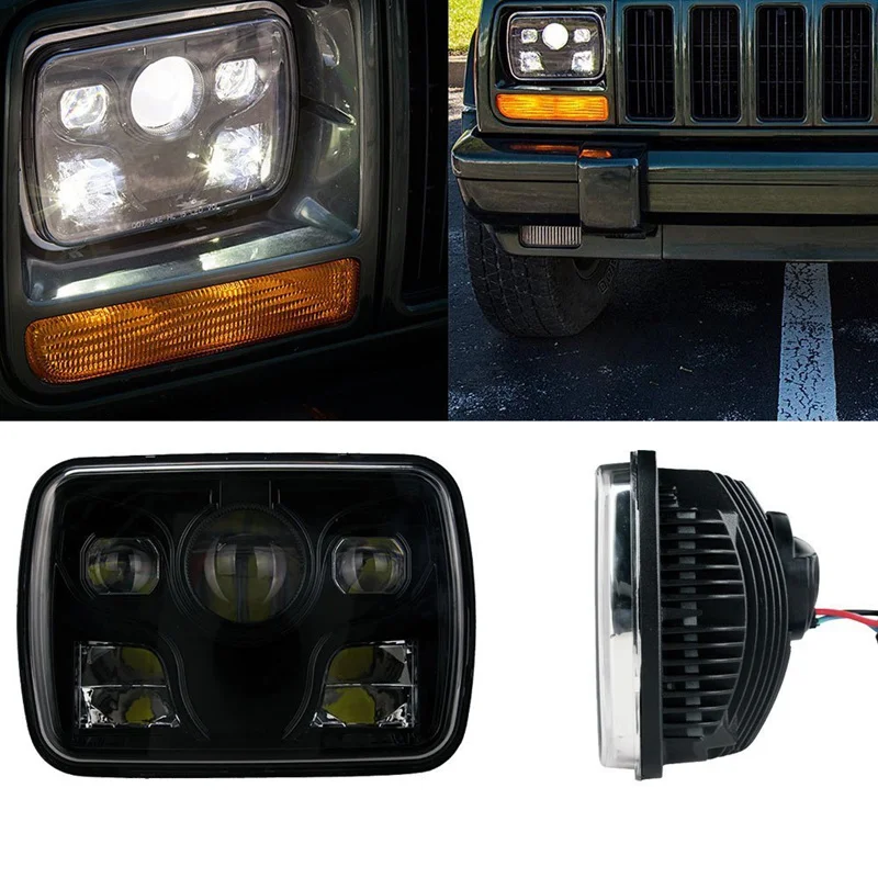 1 шт. для Jeep Cherokee 80 Вт 12 В рефлекторный прожектор светодиодная фара 5x7 Wrangler