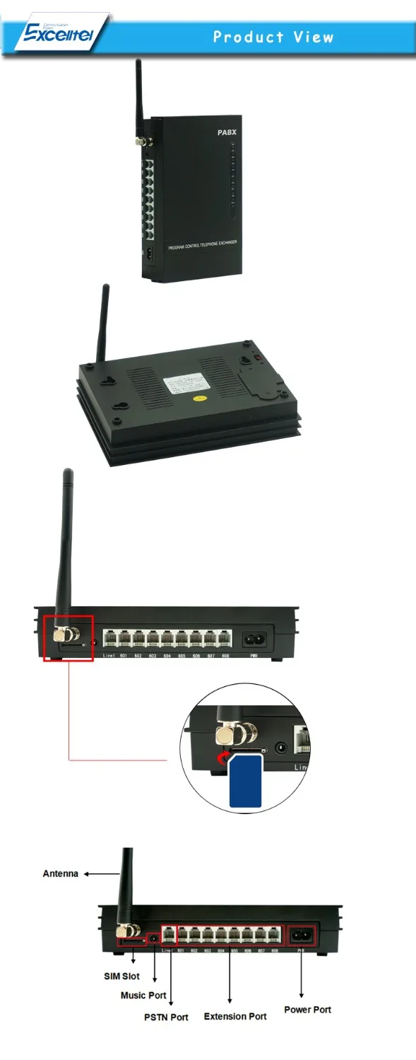 Новая беспроводная телефонная система GSM PBX с 1 SIM-картой 8 удлинителями для дома и