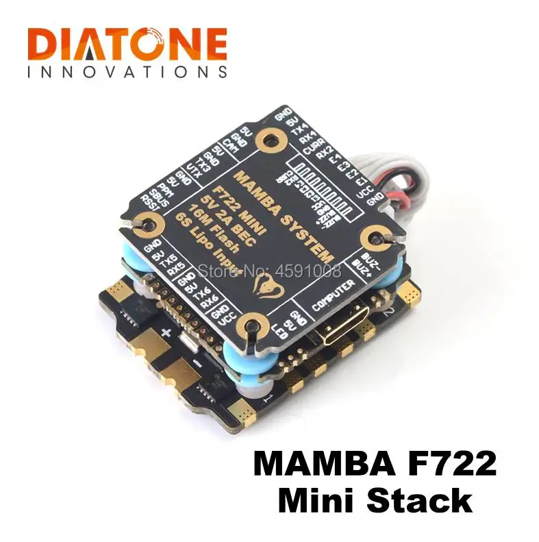 Diatone Мамба F722 мини игровые джойстики FC стека 2-6S Dshot 300/600/1200 небольшой гоночный Дрон с видом от первого лица ESC для Аксессуары RC Quadcopter