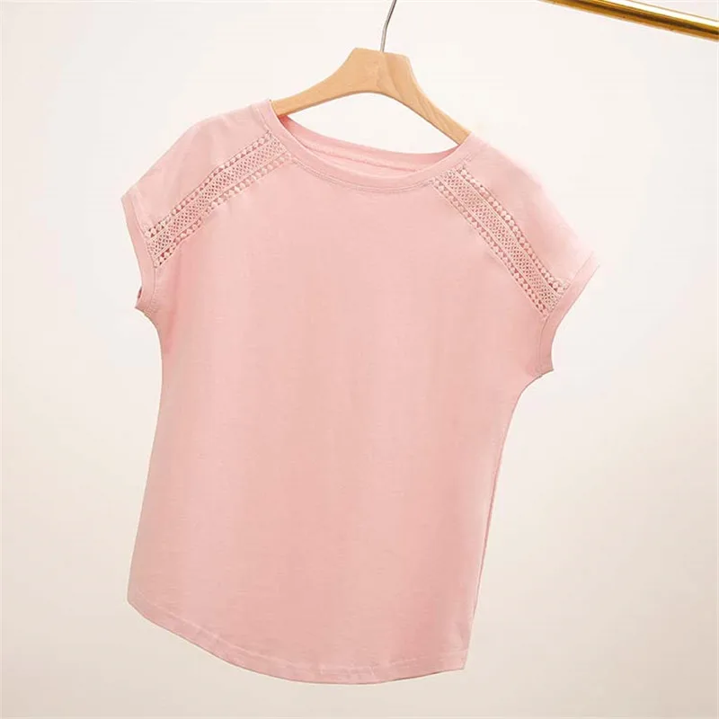 5XL хлопковые топы летняя блузка рубашка Корейская 2019 повседневная короткая рукав
