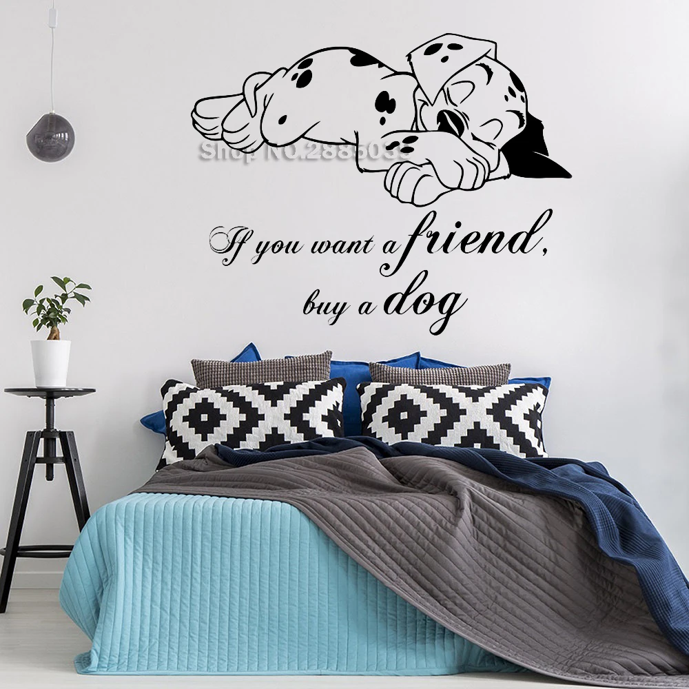 Новое поступление милые животные стены Стикеры собак Цитата Best Friend Настенные с