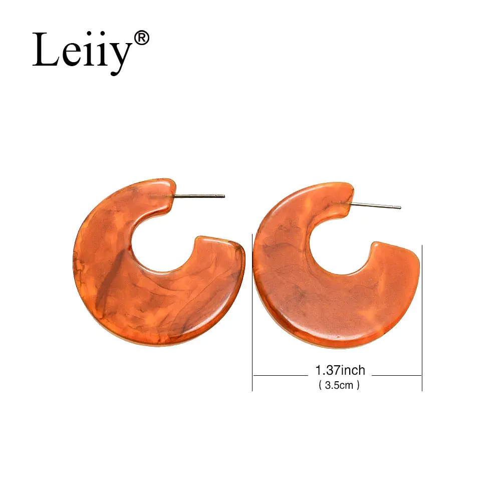 Leiiy 3 colors Trendy Simple Resin Earrings Fashion Women Stud Korean Jewelry Boucle D Oreille Pendientes | Украшения и