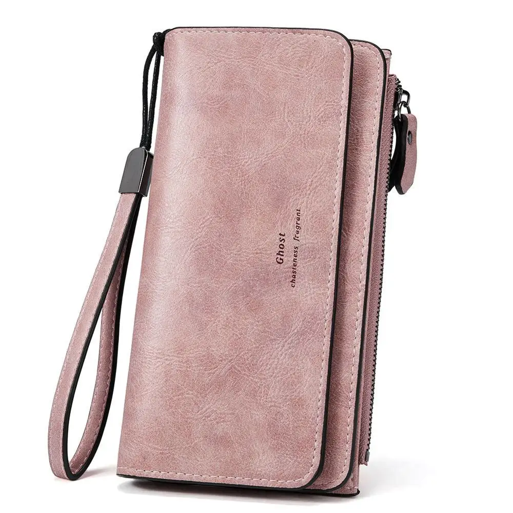 pink CHALLEN Длинный кошелек женские кошельки Портмоне из искусственной кожи держатель для карт женские кошельки высокого качества клатч сумка для денег Carteras - Цвет: pink