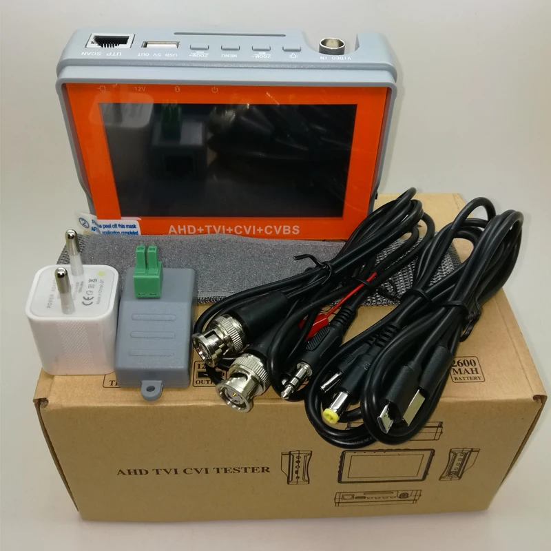 IV7W 4 в 1 Тестер pro 5MP AHD CVI TVI CVBS CCTV тестер безопасности монитор с экраном 4,3 дюйма 5V2A 12v1A