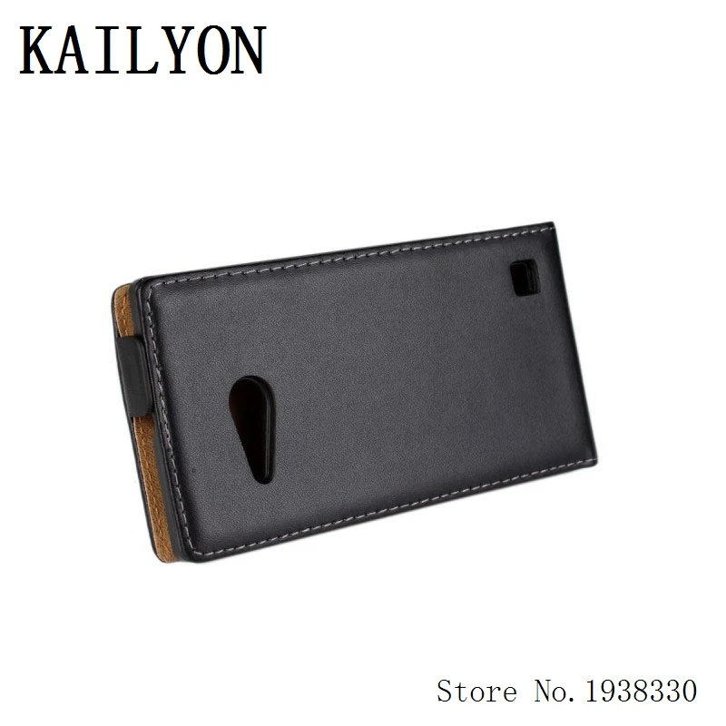 Роскошный Вертикальный флип чехол KAILYON из натуральной кожи для Nokia Lumia 730 735 ретро