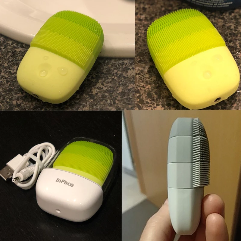 InFace электрическое Глубокое Очищающее средство для лица Чистящая Щетка массажная