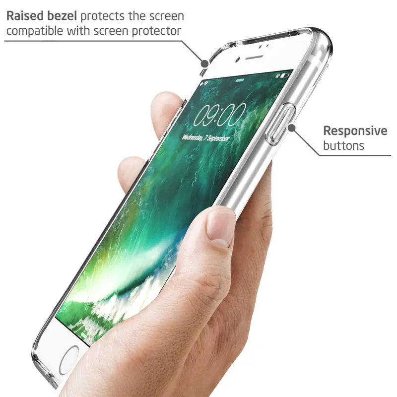 For iPhone SE 2020 Case 7 8 4.7&quot i-Blason Halo Anti-knock Scratch Resistant Clear Back + TPU Bumper Cover |